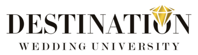 logo of destination wedding university
