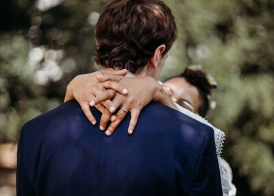 Bryan and Tahlia Townsend show off her wedding ring in photos at Myriad Gardens in Oklahoma City.