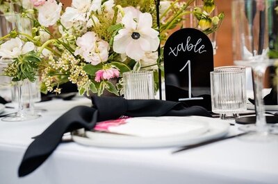Arched Black Acrylic Table Number