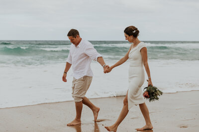 Jess and Adam's Sunshine Coast Wedding - beach wedding photos