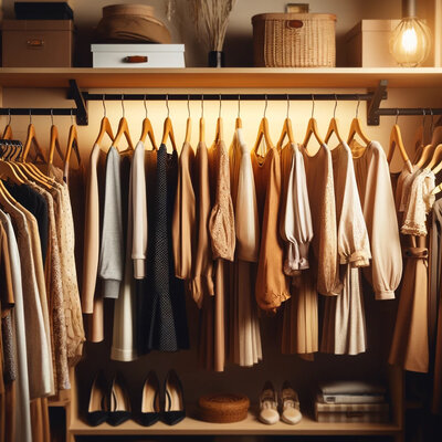 To organize your wardrobe & identify clothes you don't wear, hang all your clothes w/the hangers facing backward. After wearing an item, hang it back the correct way. After 6 months, you'll see which clothes you haven't worn and can consider donating them.
