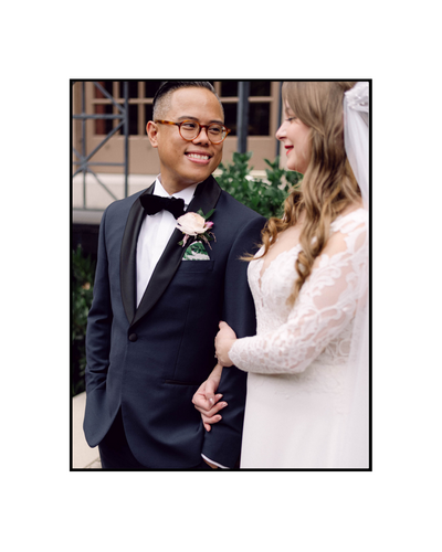 Casey and Roberto during their documentary-style wedding in Richmond