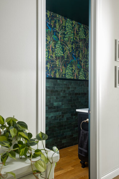 spunky powder bathroom