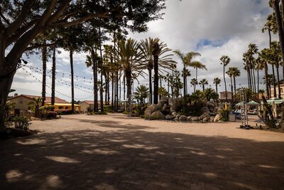 Bayside terrace at the San Diego Mission Bay Resort