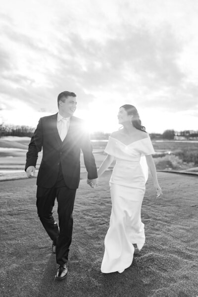 couple at golden hour taken by minneapolis wedding photographer