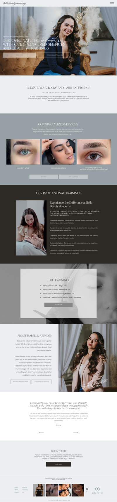 Brow Educator Website Design