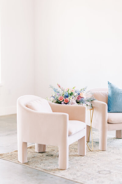 modern white upholstered chair