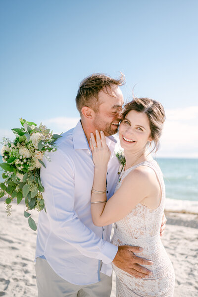 Bride and Groom portrait by Miami Elopement Photographer