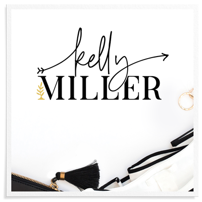 modern, black & gold logo design for wellness business coach, Kelly Miller