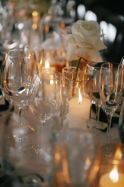 candle lit wedding reception in new braunfels texas 