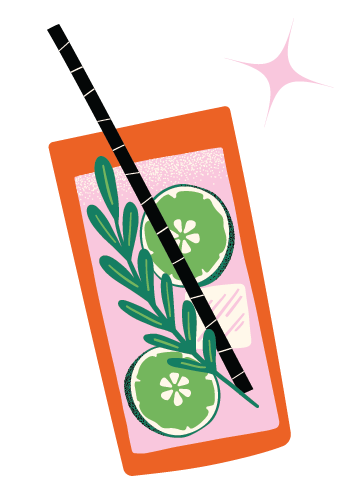 Website design custom graphics and elements for Mocktail Mom design by Amanda Newman Design in Paducah, Kentucky