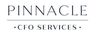 Pinnacle CFO Services text logo in blue