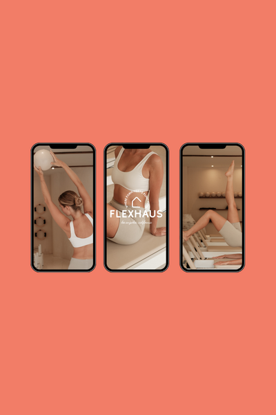 3 iphone mockups for Flexhaus