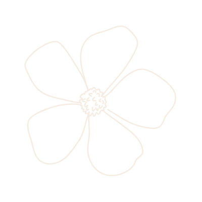 Off Whtie simple flower line drawing