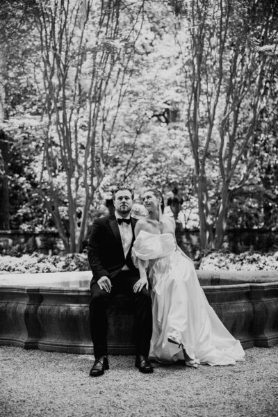 couple holding each other during elopement