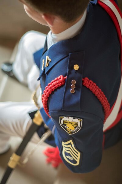 Culver Military Academy Dress A Uniform Senior Portrait Details in Senior Pictures.