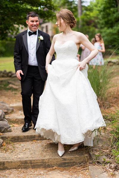 Bride and groom portrait at Tuscaloosa wedding