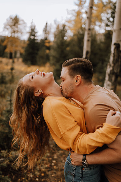 fun filled engagement session in colorado