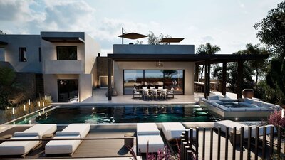 villas ibiza con piscina