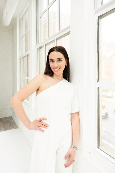 image of a business coach in baltimore studio taken for personal branding photoshoot