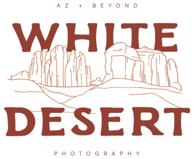 white desert photography logo