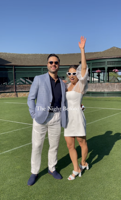 Fun Rehearsal Dinner at the Tennis Hall of Fame in Newport, Rhode Island