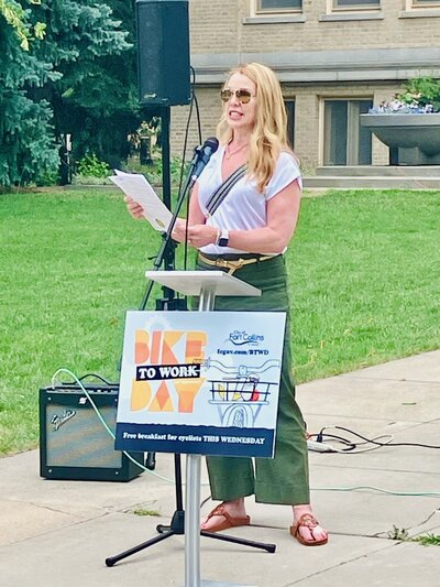 Image of Tricia at Bike To Work Day