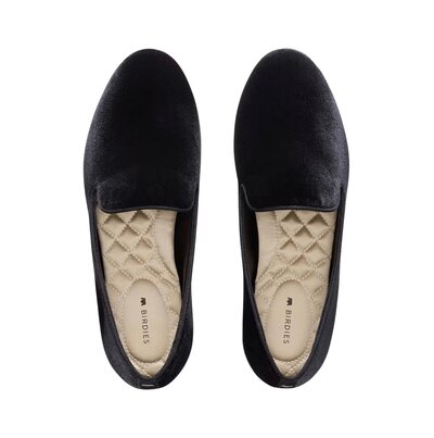 Meghan Markle Duchess of Sussex Favorite Shoes Black Velvet Birdies Flats