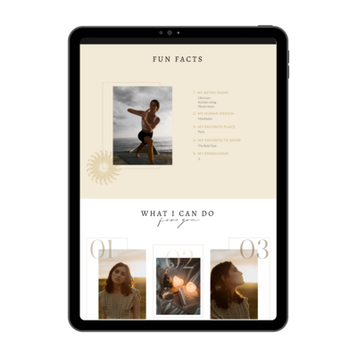 Gaia Template Showit Website - about page template