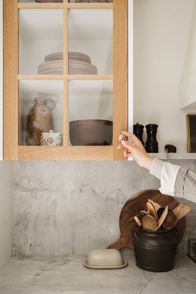 Functional kitchen design with wood cabinetry and modern kitchen decor