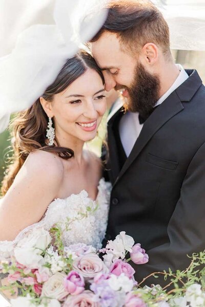 Carmel Valley Ranch Wedding with bride and groom