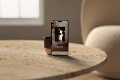 Example website from showit template customisation services with Palme Design o