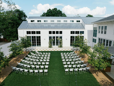 Aerial view of Wishwell House wedding planned by Bianca Nichole and Co