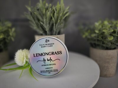 lemongrass lip balm | Tia's Blessed Body Care