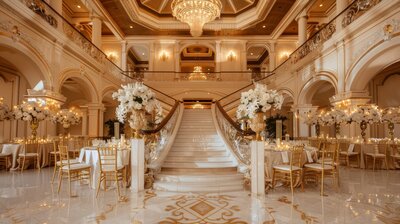 Elegant ballroom wedding