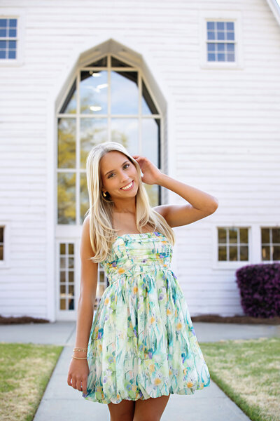 Floral Fun Charlotte Senior Photos
