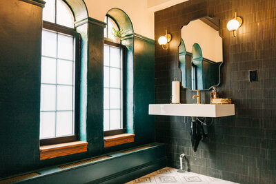 a modern organic styled dining room