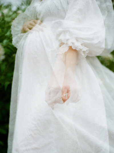 double exposure of pregnant mother  at maternity session by huntsville family photographer fauna & film