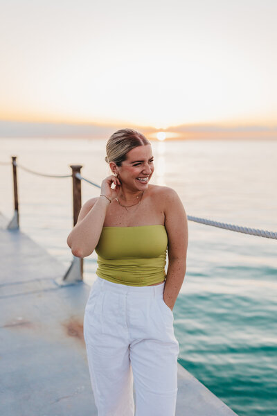 SJB Photos smiling with sunset over Key Largo in background