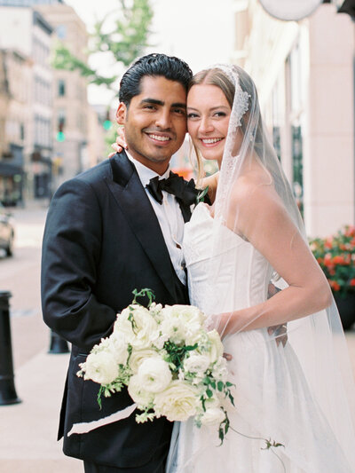 Invitation suite for St. Rocco Catholic Church wedding in Cleveland