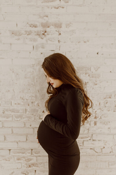 Maternity session in studio on Kent Island, Maryland. 