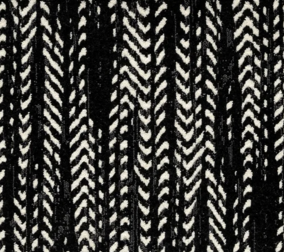 Black and white patterned carpet