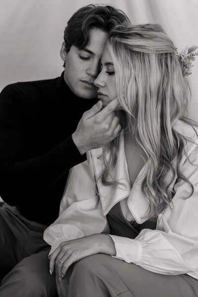 Black and white couples portrait