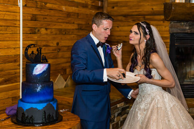 Laid-back Wedding Photography in Breckenridge Elopement at a private lake with Mountain views