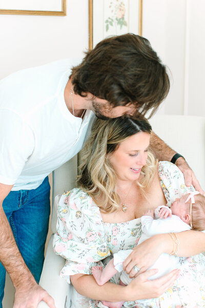 in home newborn portraits, kent island maryland