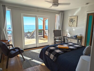 Bedroom with view of the ocean