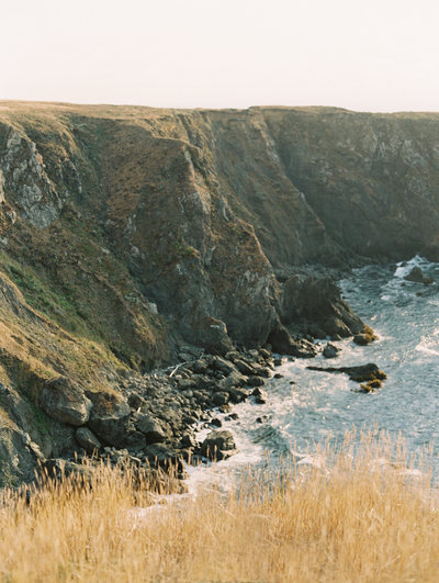 cliff at sunset