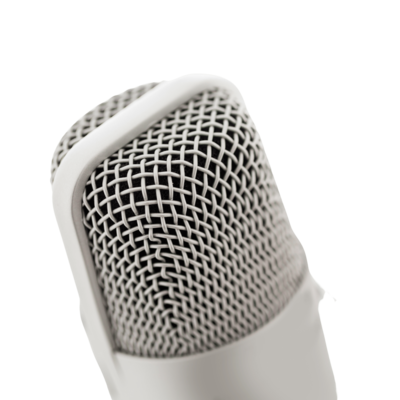 Cutout of Podcast Microphone