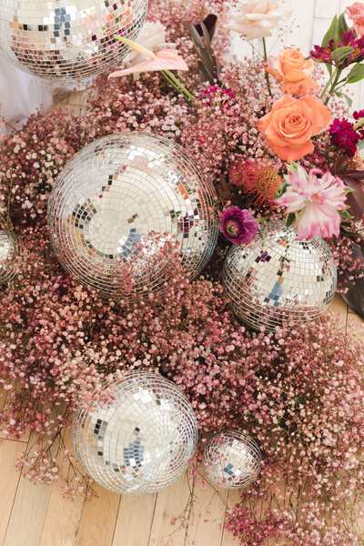 Disco wedding inspiration by Hannah Elizabeth Events