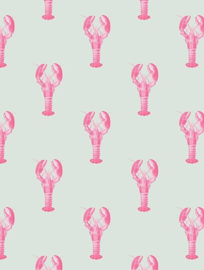 Lady-Lobster-Wallpaper-pink